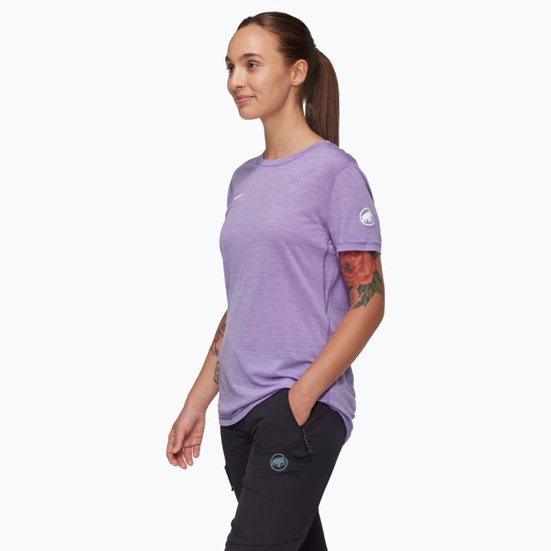 Camicia da trekking Mammut Tree Wool FL donna lavandin melange 3