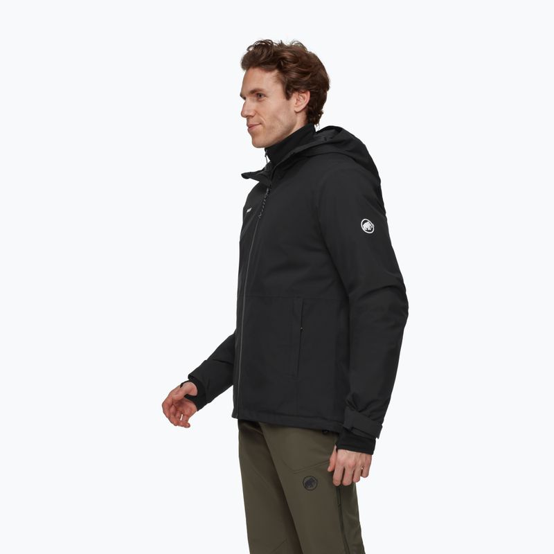 Giacca impermeabile da uomo Mammut Linard HS Thermo Hooded Jacket Men black 3