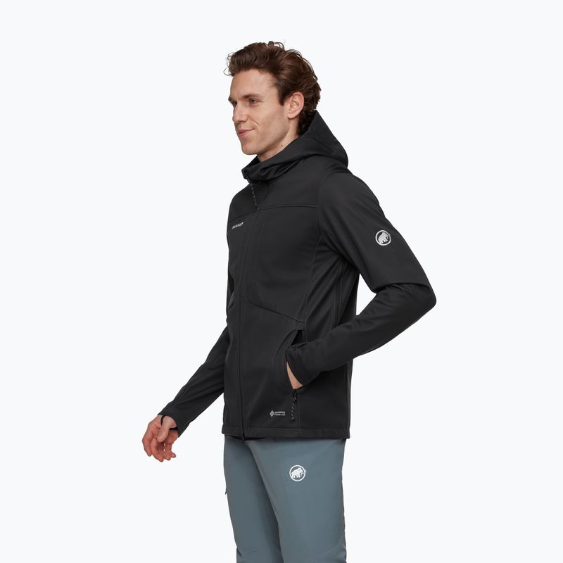 Giacca softshell da uomo Mammut Ultimate VIII Softshell Hooded black 3