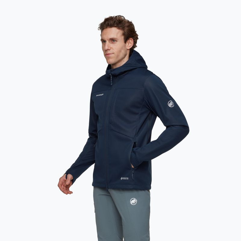 Giacca softshell da uomo Mammut Ultimate VIII Softshell Hooded navy 3