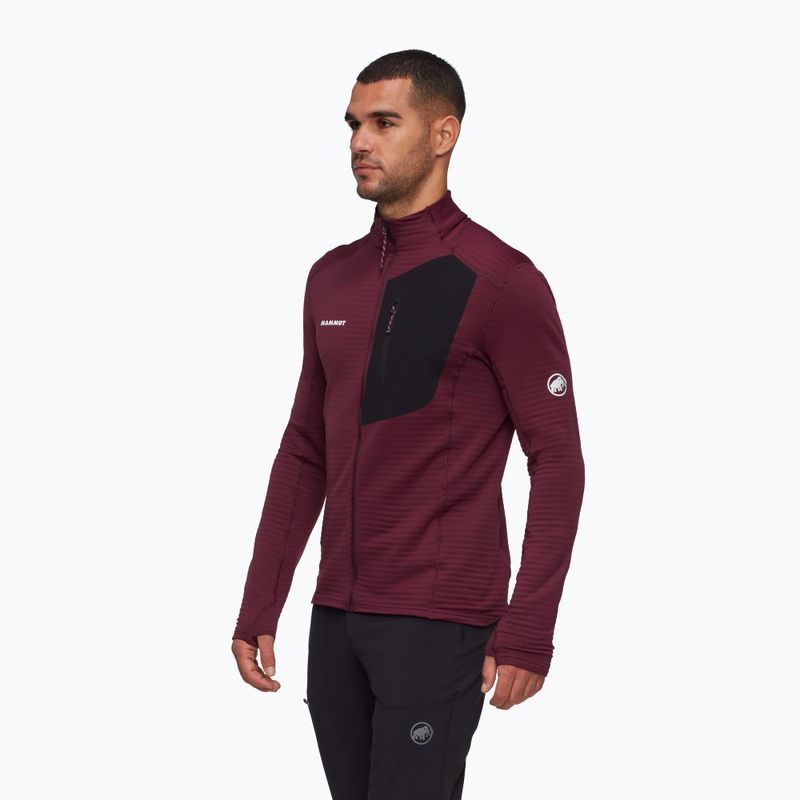 Felpa uomo Mammut Taiss Light ML wine/black 3