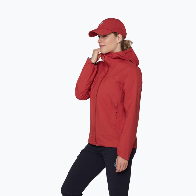 Giacca antivento da donna Mammut Ducan HS Hooded dark mammut red 4