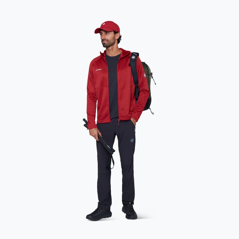 Felpa da trekking da uomo Mammut Crag ML Hooded dark mammut red 2