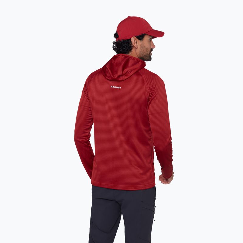 Felpa da trekking da uomo Mammut Crag ML Hooded dark mammut red 3