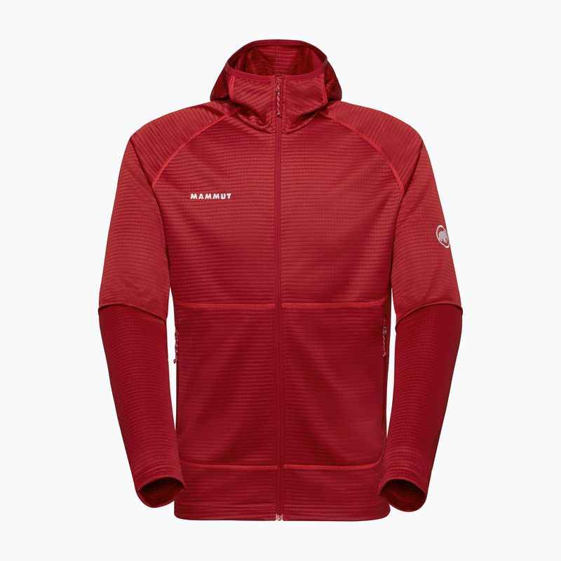 Felpa da trekking da uomo Mammut Crag ML Hooded dark mammut red 6