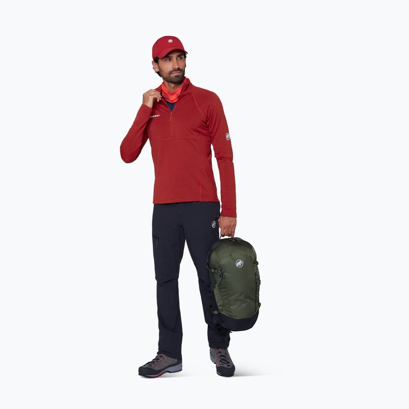 Felpa da uomo Mammut Taiss ML Half Zip Pull dark mammut red 2
