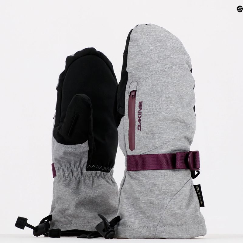 Guanti da snowboard da donna Dakine Sequoia Gore-Tex Mitt grigio argento 11