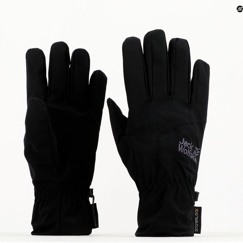 Guanti da trekking Jack Wolfskin Stormlock Highloft nero 6