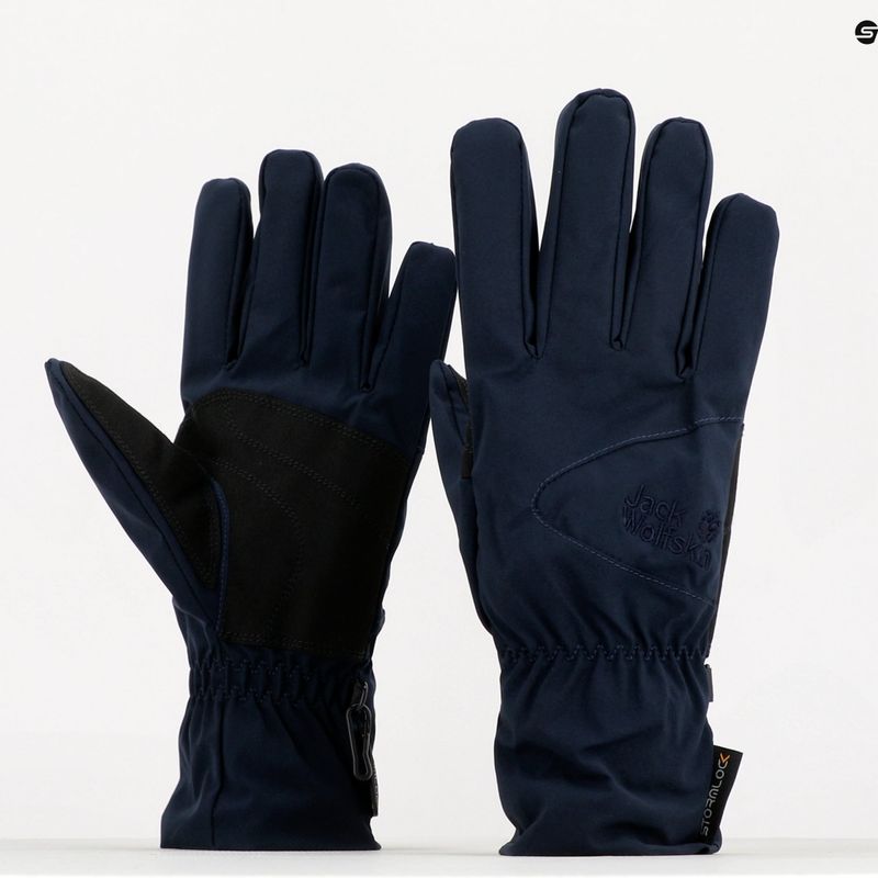 Jack Wolfskin Stormlock Highloft guanti da trekking blu notte 6