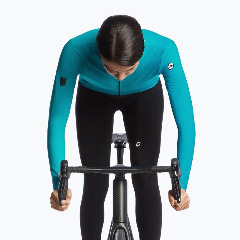 Maglia ciclismo donna ASSOS Uma GT Maglia Primavera Autunno C2 verde turchese 5