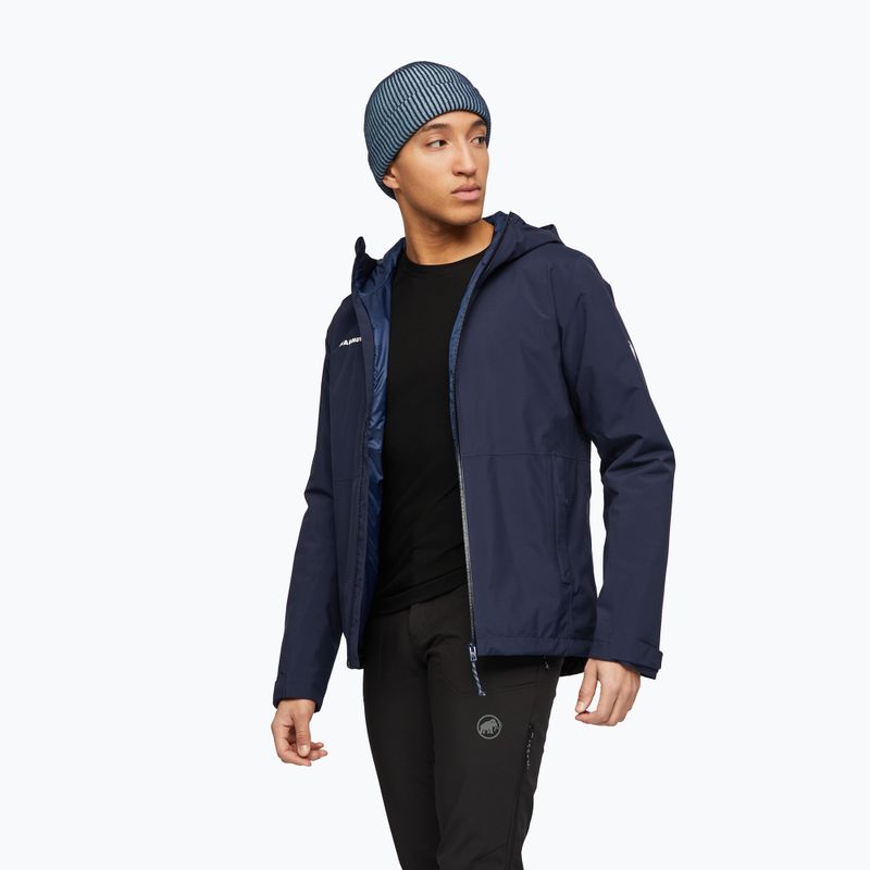 Giacca impermeabile da uomo Mammut Linard HS Thermo Hooded Jacket Men marine 4