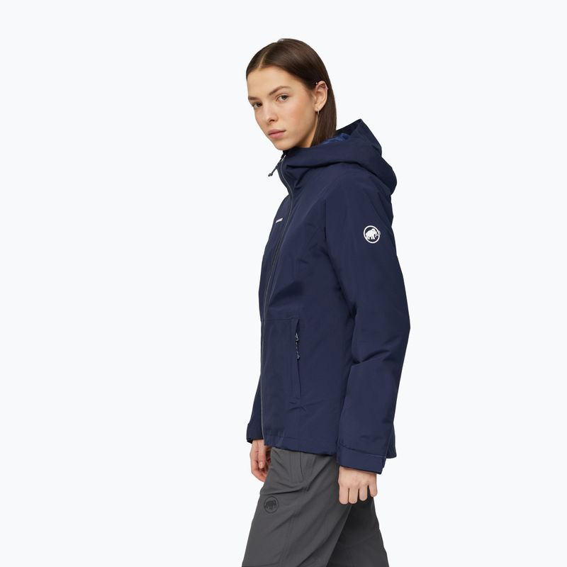Giacca impermeabile da donna Mammut Linard HS Thermo Hooded Jacket Women marine 3
