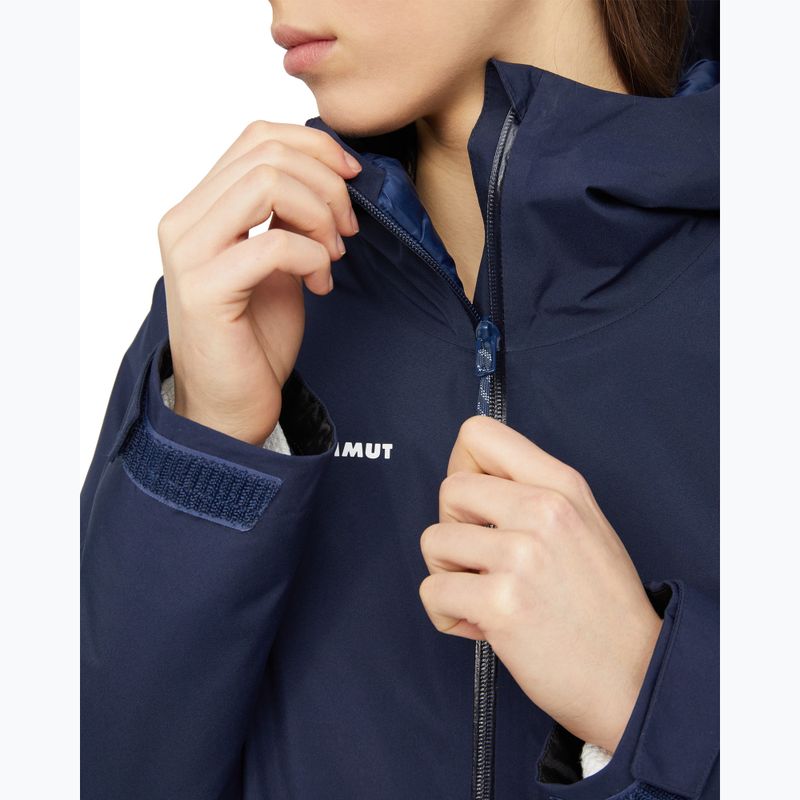Giacca impermeabile da donna Mammut Linard HS Thermo Hooded Jacket Women marine 7