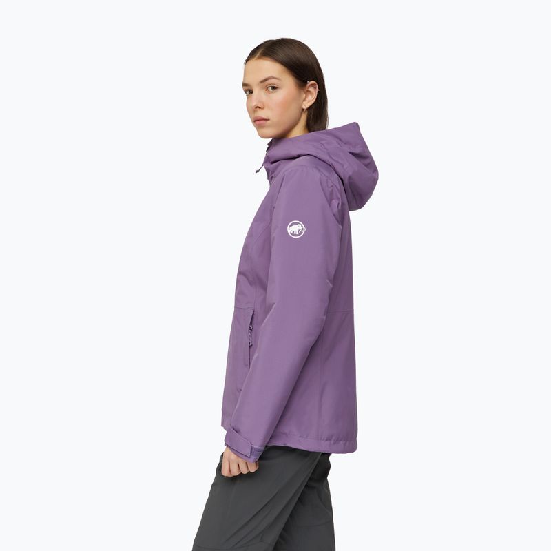Giacca impermeabile da donna Mammut Linard HS Thermo Hooded Jacket Women paloja 3