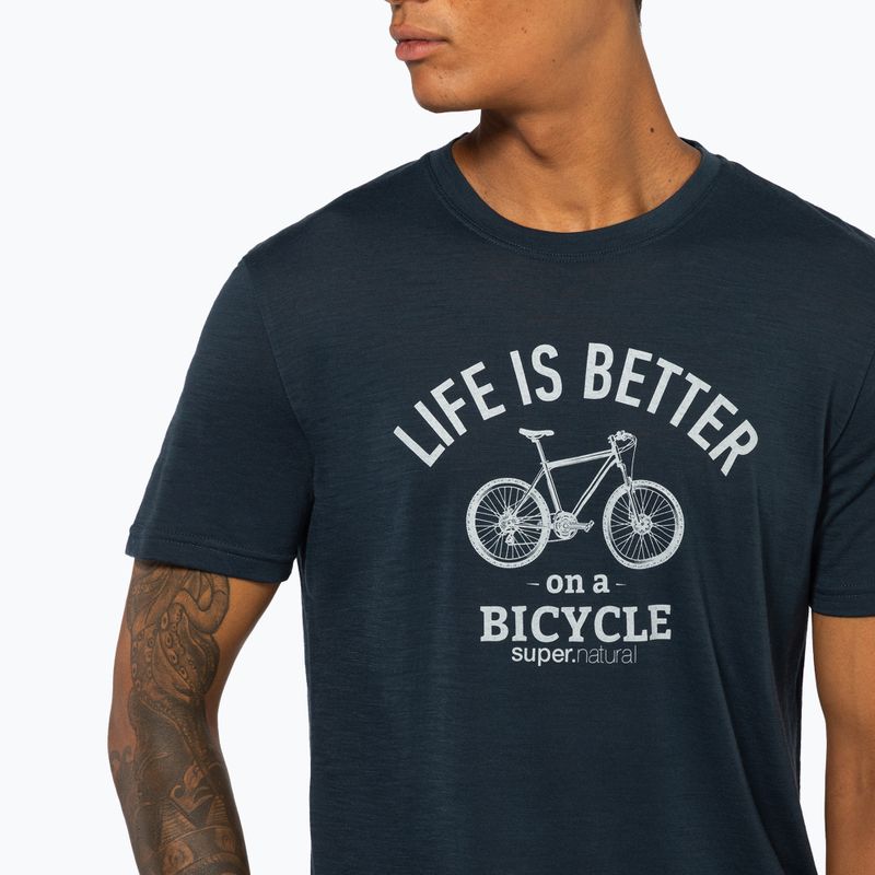 T-shirt uomo super.natural Better Bike Tee blueberry/vapor grey 2
