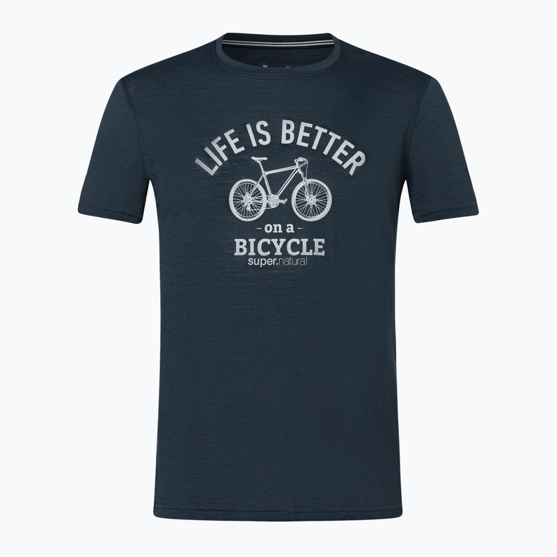 T-shirt uomo super.natural Better Bike Tee blueberry/vapor grey 3