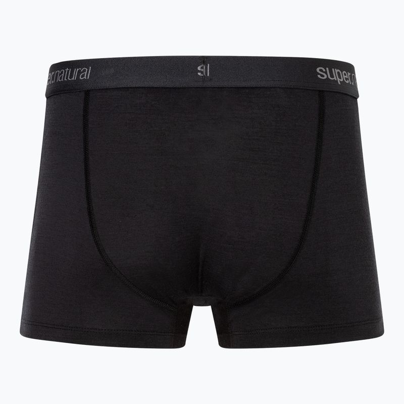 Boxer termici da uomo super.natural Tundra 175 2 paia jet black/jet black 2