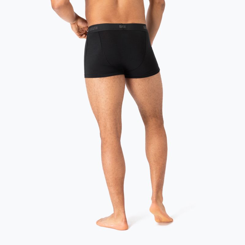 Boxer termici da uomo super.natural Tundra 175 2 paia jet black/jet black 5