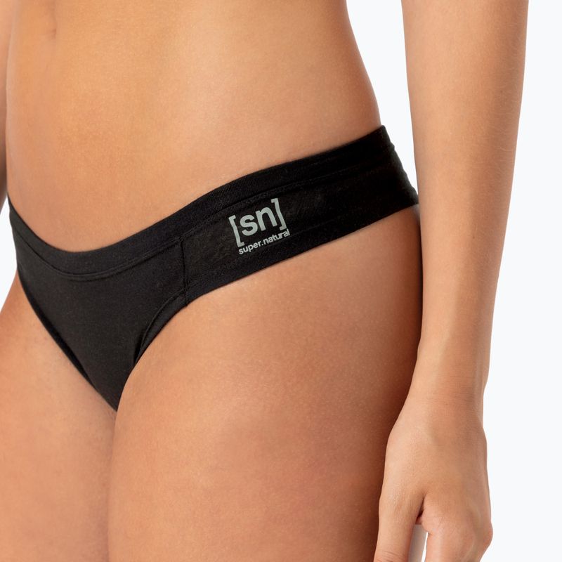 Mutande termiche da donna super.natural Tundra 175 Thong jet black 6