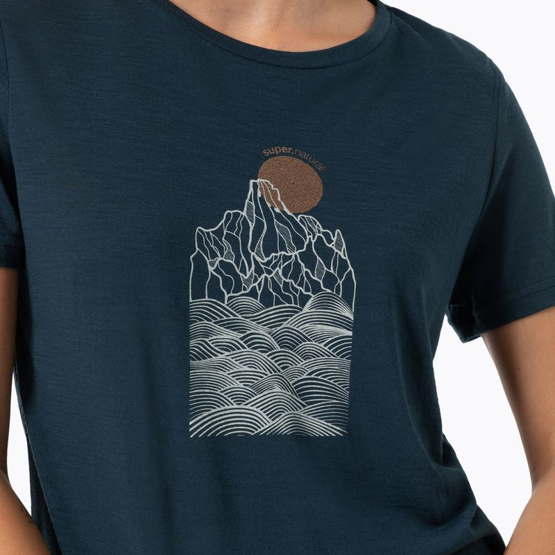 T-shirt donna super.natural Preikestolen Cliffs Tee blueberry/feather grey/copper 2