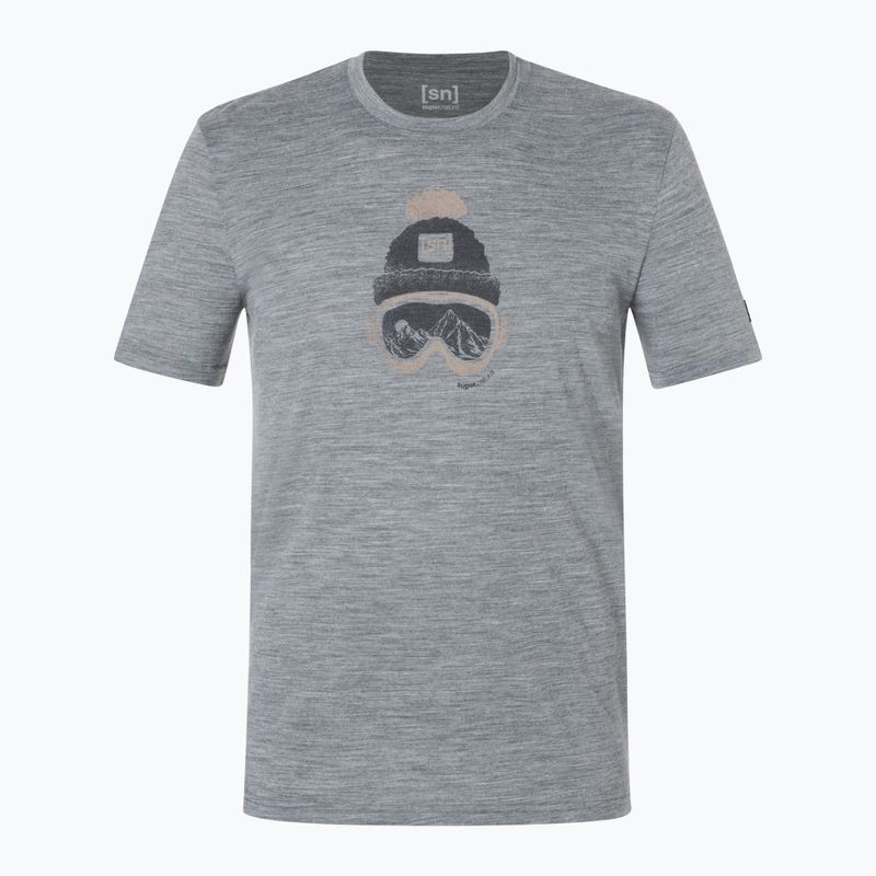 T-shirt uomo super.natural Gogeanie Tee cashmere grey melange/dark shadow melange/vintage khaki melange 4