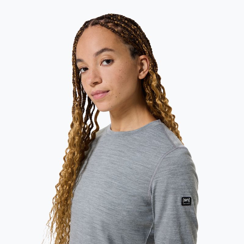 Maglia termica a maniche lunghe da donna super.natural Tundra 175 cashmere grey melange 3
