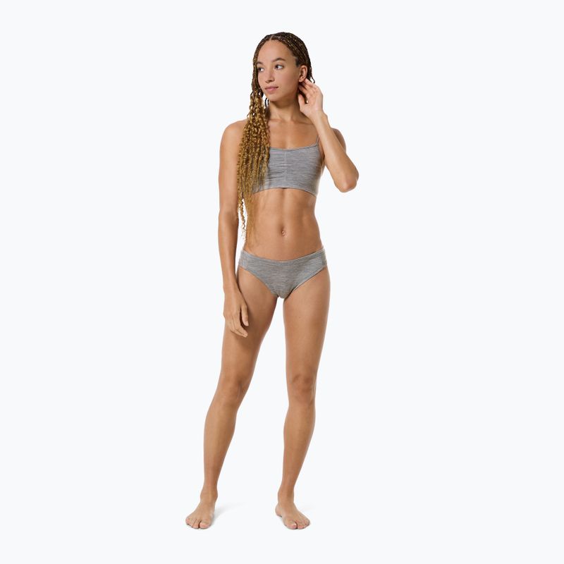 Mutande termiche da donna super.natural Tundra 175 Thong grigio melange cashmere 4