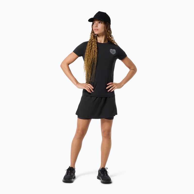 T-shirt donna super.natural Little Heartwood Tee jet black/feather grey 2