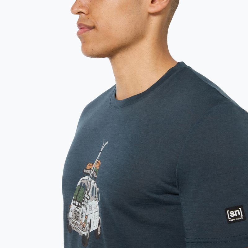 T-shirt uomo super.natural Carski Tee blueberry/various 4