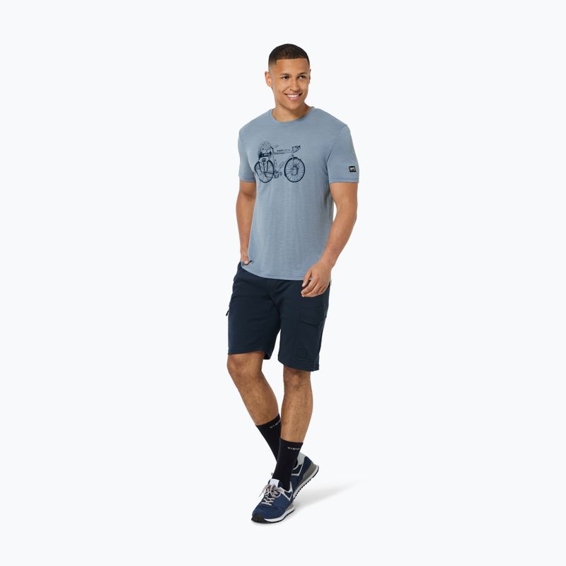 Maglia termica da uomo super.natural Wander Wheel flint stone/blueberry 2