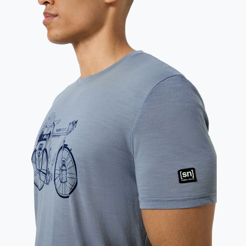 Maglia termica da uomo super.natural Wander Wheel flint stone/blueberry 4