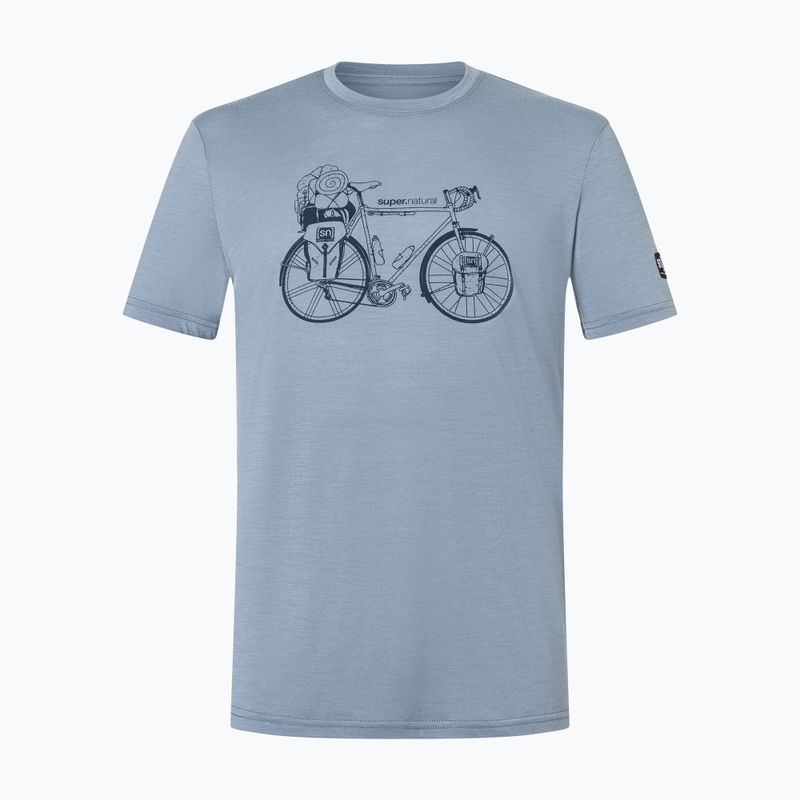 Maglia termica da uomo super.natural Wander Wheel flint stone/blueberry 5