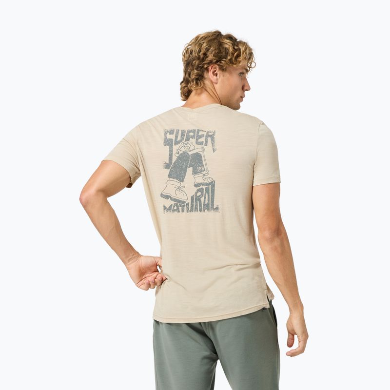 T-shirt da uomo super.natural Peak Lovers white pepper/eucalyptus 3