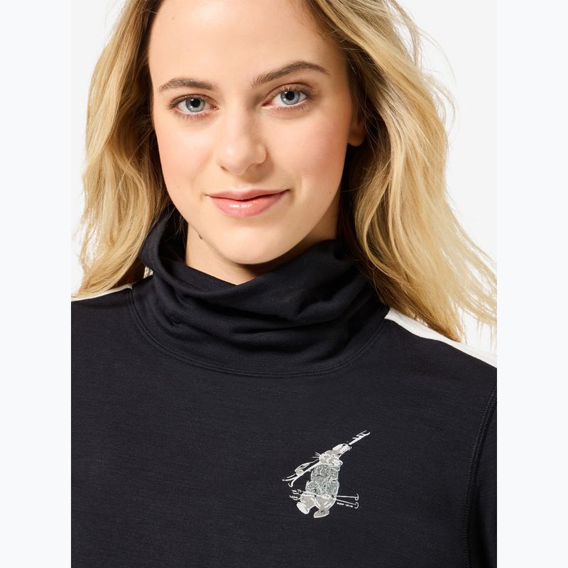 Maglione da donna super.natural Bunny Roll Neck jet black/f.white/various/eucalyptus gl 3