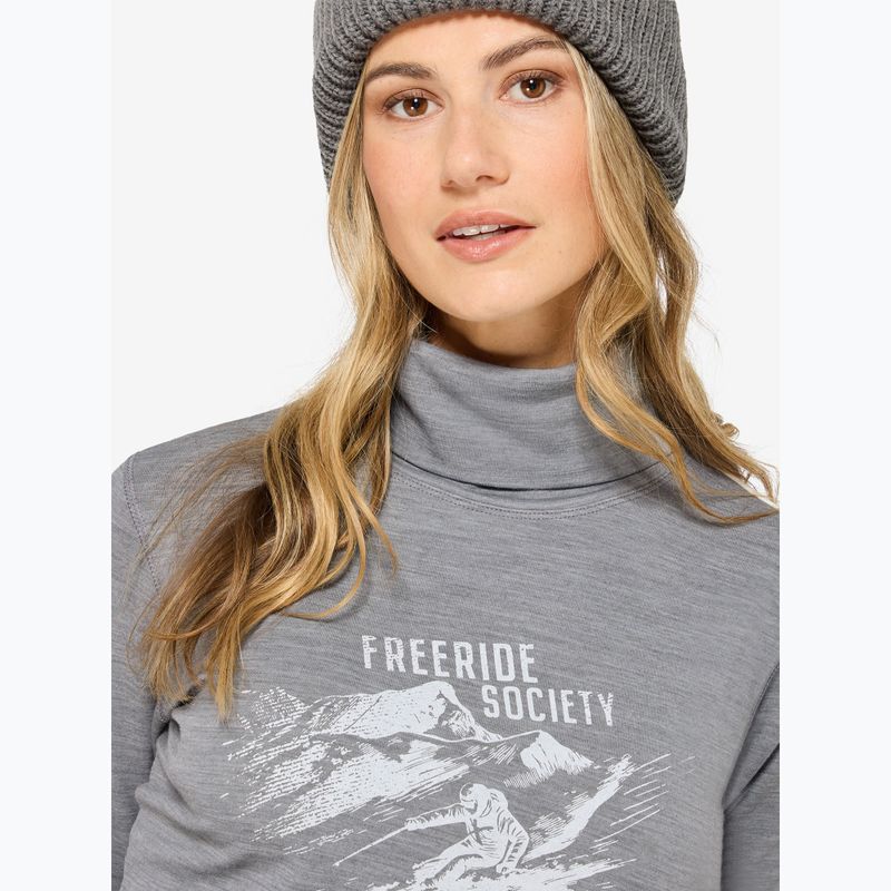 Maglione da donna Super.Natural Freeride Roll Neck cashmere grey melange / f. white / f. white 3