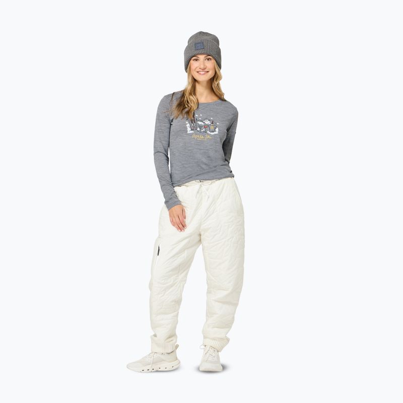 Longsleeve da donna super.natural Apres Ski cashmere grey melange/various 2