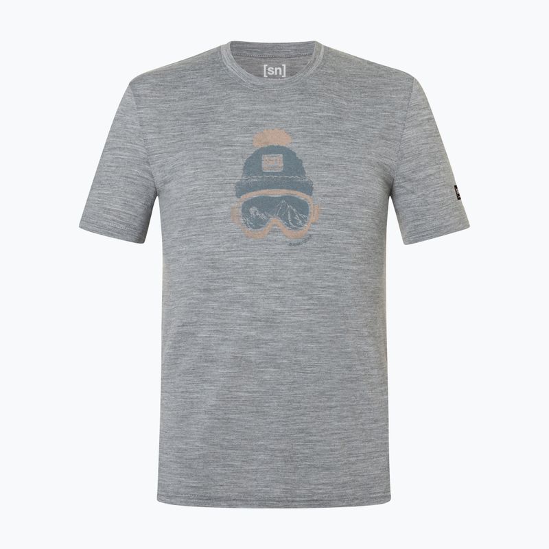 T-shirt da uomo super.natural Gogeanie cashmere grey melange/various 4