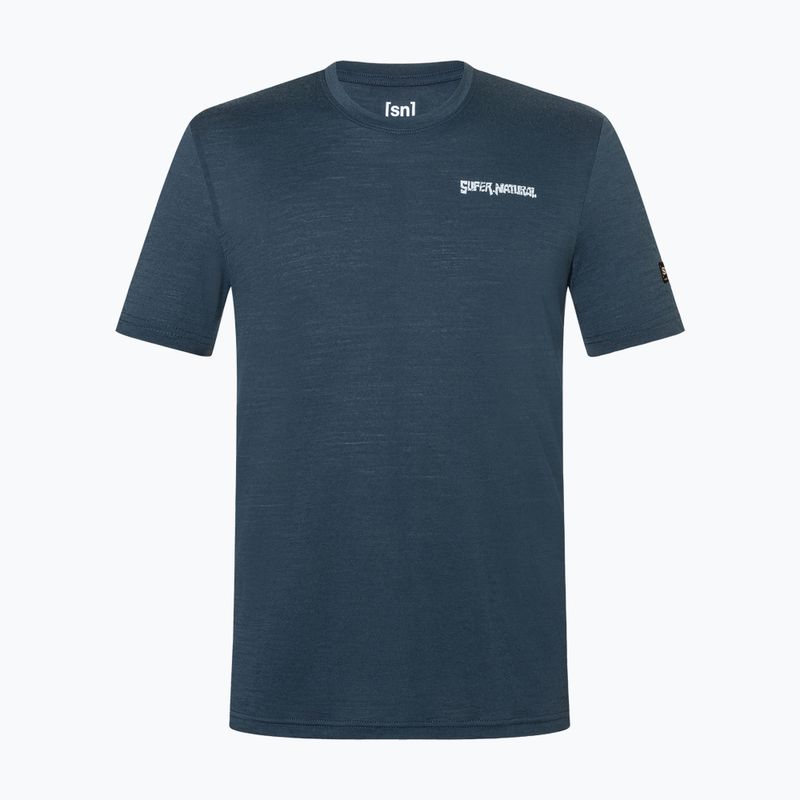 T-shirt da uomo super.natural Peak Lovers blueberry/vapor grey 5
