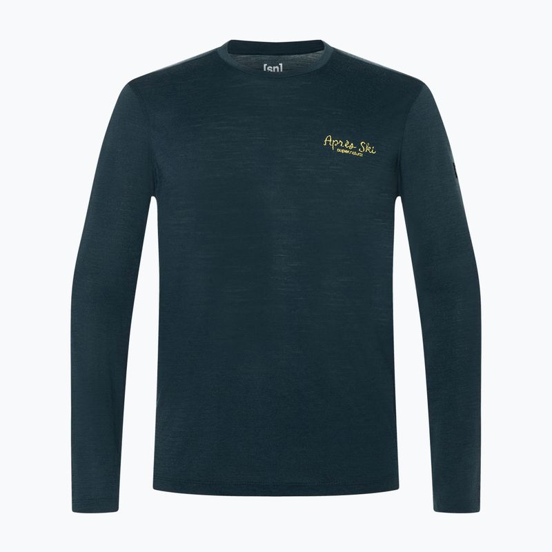 Longsleeve da uomo super.natural Apres Ski blueberry/various 5