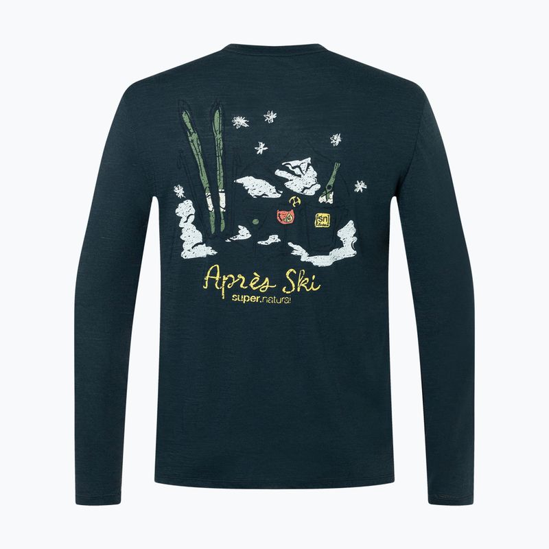 Longsleeve da uomo super.natural Apres Ski blueberry/various 6