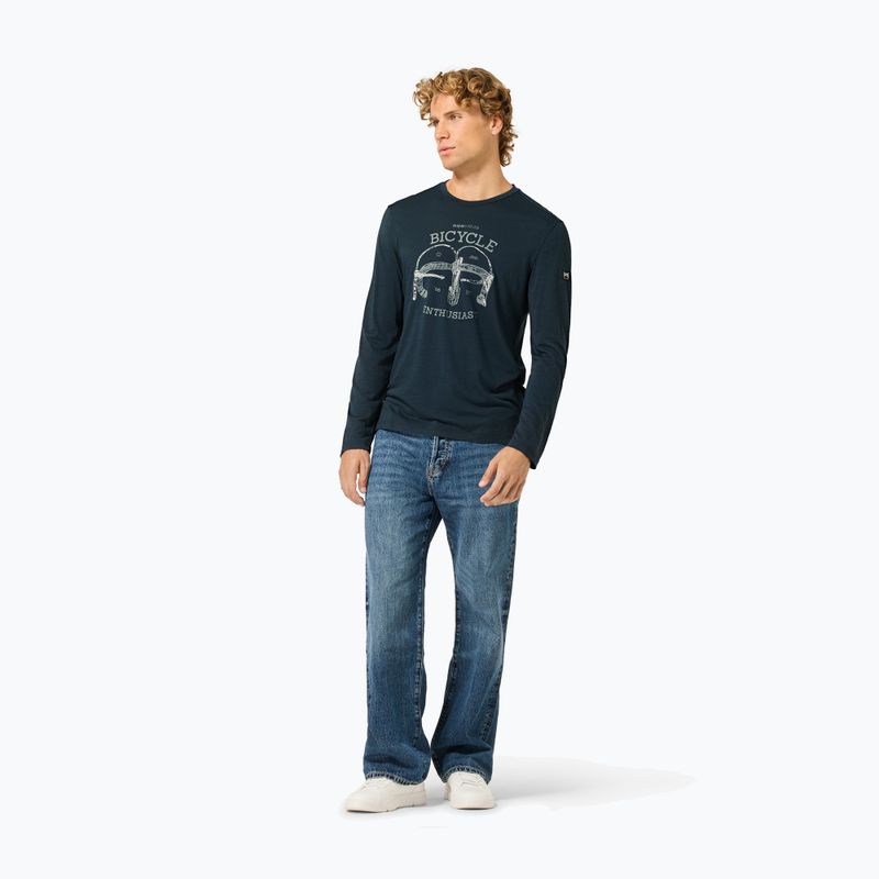 Longsleeve da uomo super.natural Bike Enthusiast blueberry/various 2