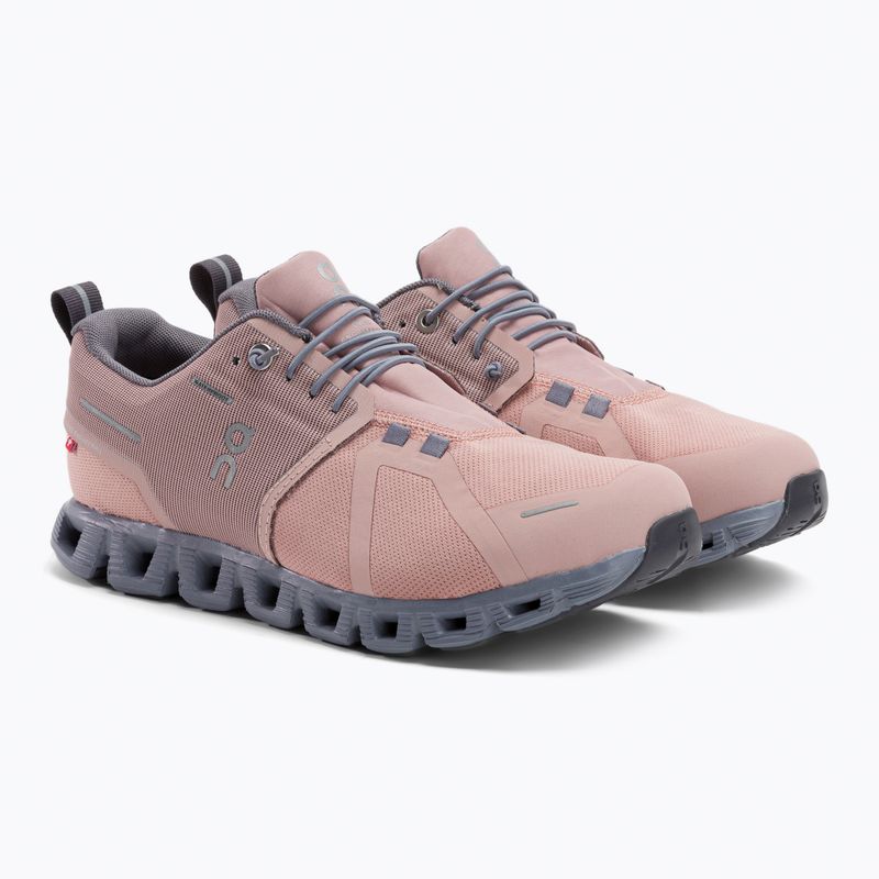 Scarpe da corsa da donna On Running Cloud 5 Waterproof rosa/fossile 5