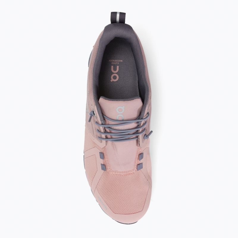 Scarpe da corsa da donna On Cloud 5 Waterproof rosa/fossile 6