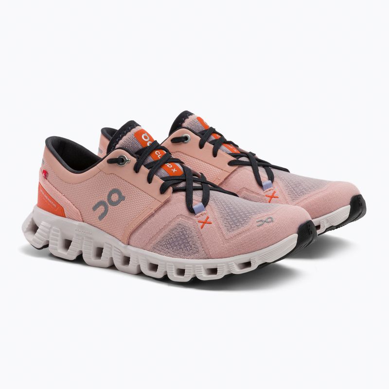 Scarpe da corsa da donna On Running Cloud X 3 rosa/sabbia 7