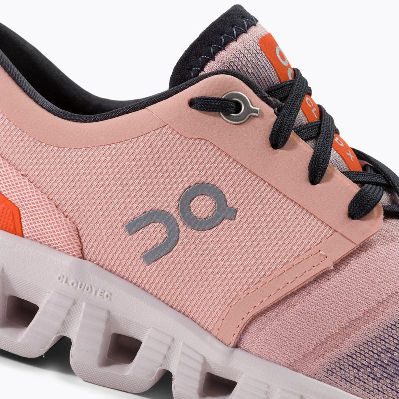 Scarpe da corsa da donna On Running Cloud X 3 rosa/sabbia 9