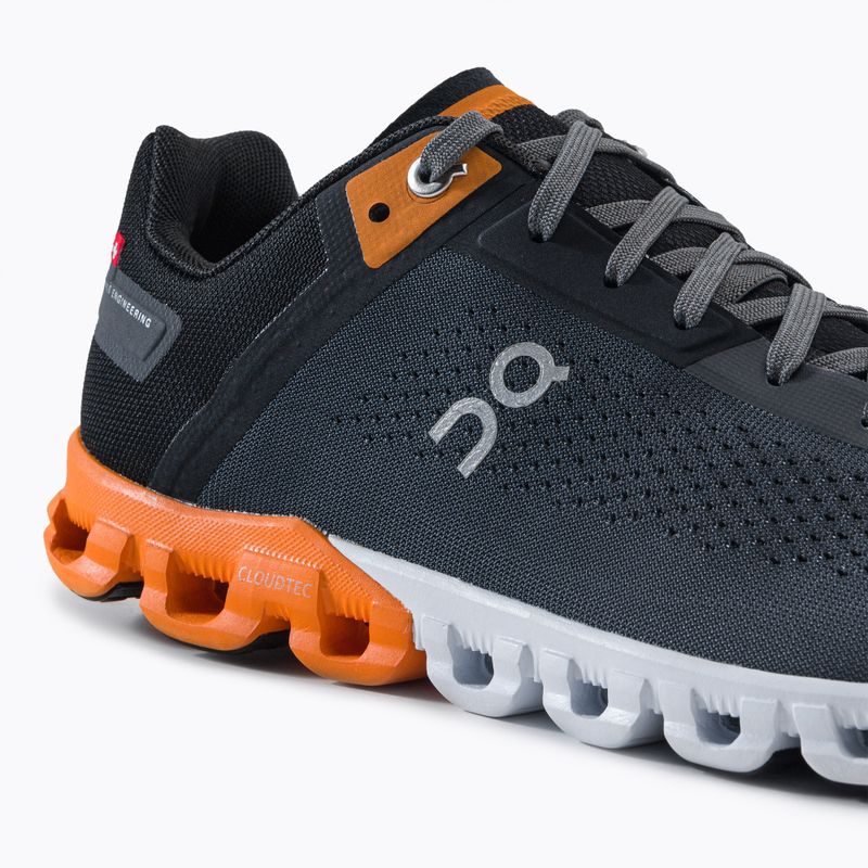 Scarpe da corsa On Running Cloudflow nero/turchese da uomo 8