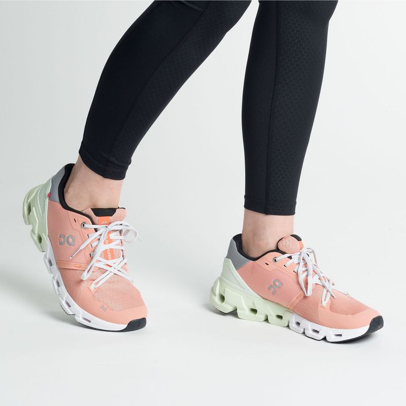 Scarpe da corsa On Cloudflyer 4 peach/aloe da donna 2