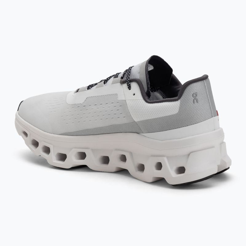 Scarpe da corsa da uomo On Running Cloudmonster allwhite 3