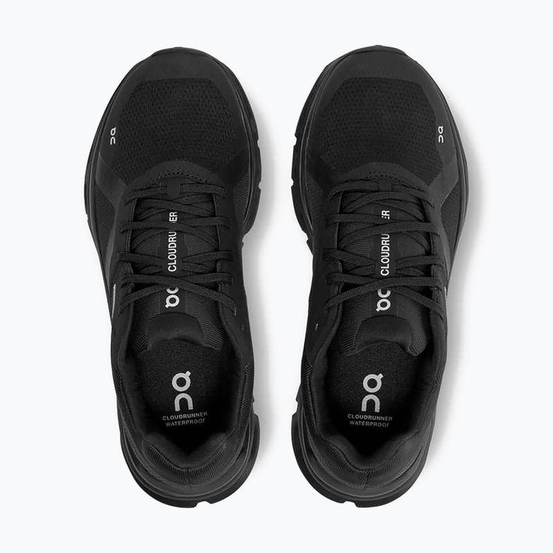 Uomo On Running Cloudrunner Scarpe da corsa impermeabili nere 14