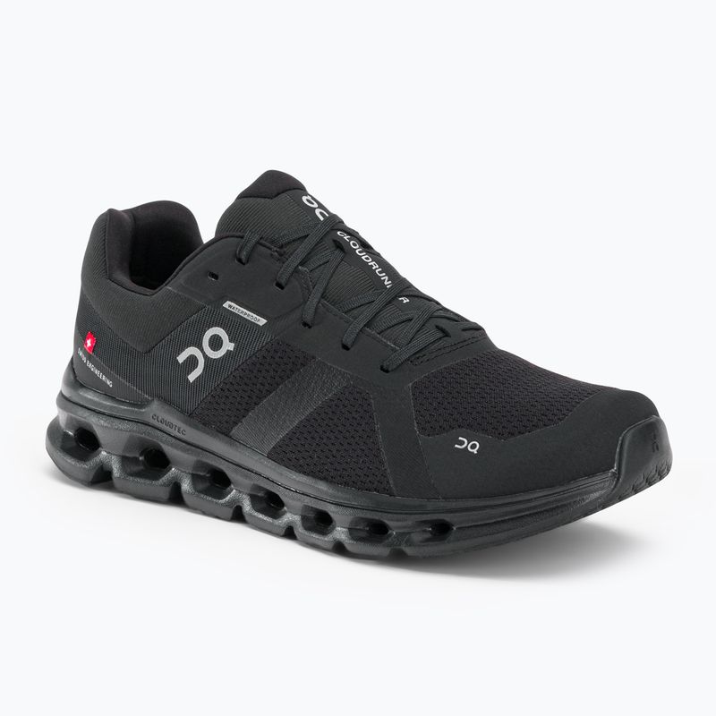 Uomo On Running Cloudrunner Scarpe da corsa impermeabili nere